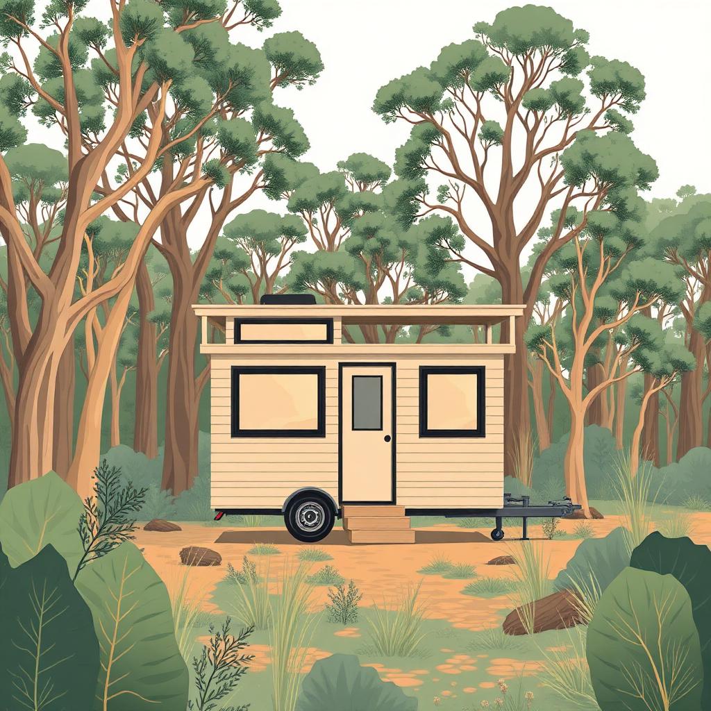 Tiny home in Australian bush — 1500L septic tank for tiny homes