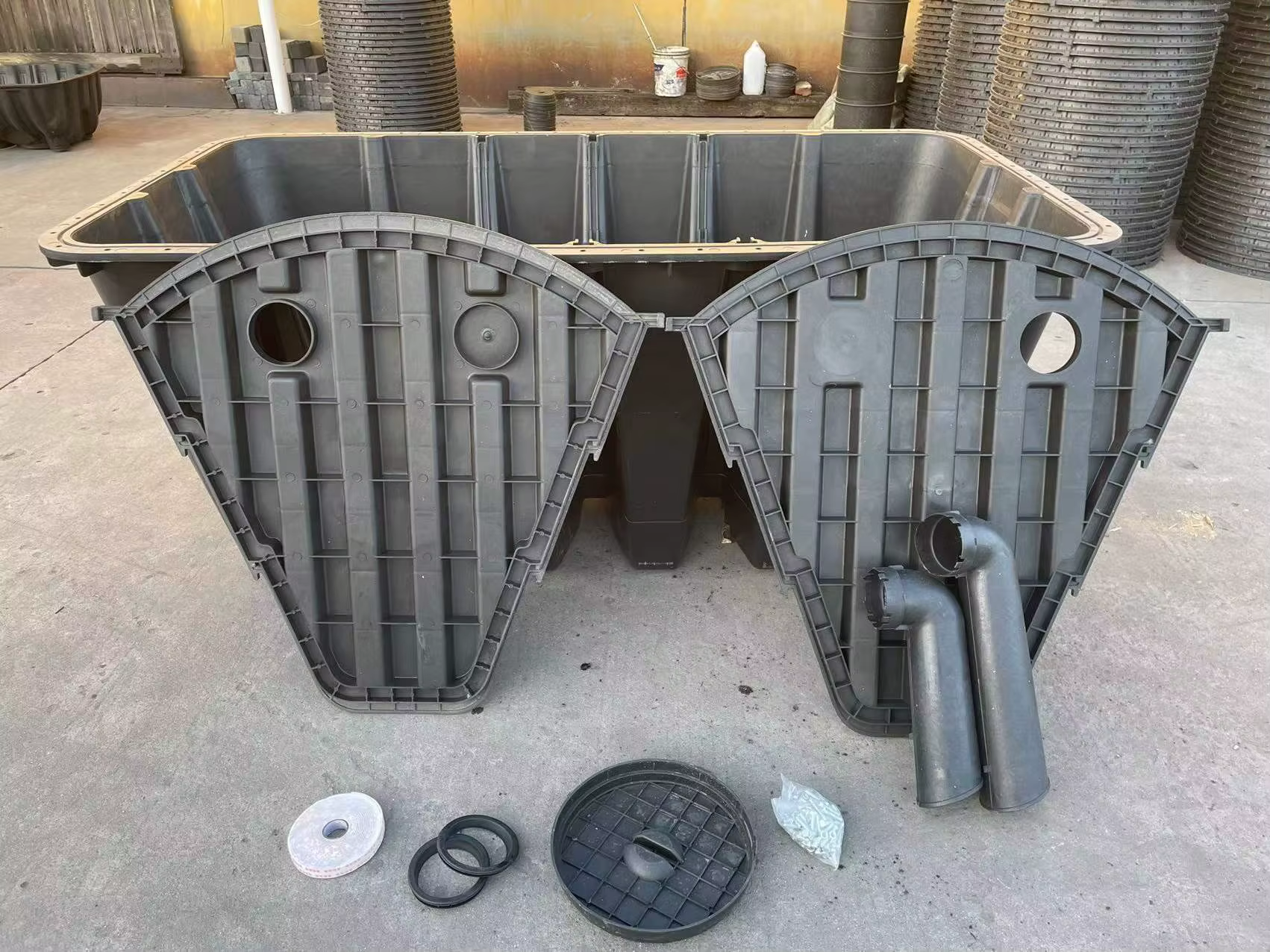 Bush Billabongs 1500L septic tank installation view 3